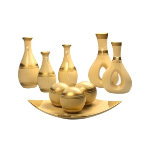 Jogo 9 Vasos Decorativos de Luxo - Sala, Cozinha e Rack
