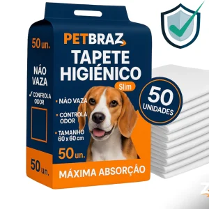Tapete Higiênico Descartável 60x60 cm para Cães (Pequeno/Médio)
