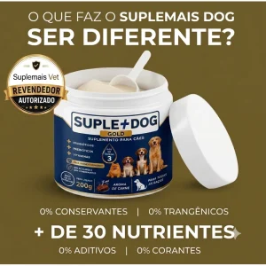 Suplemento Cães Suplemais Dog Gold - Ômega 3 e Probióticos