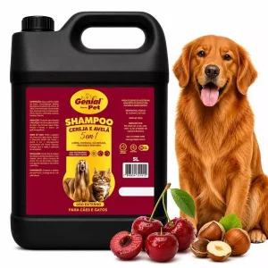 Shampoo Genial Pet 5L 5em1 - Cereja e Avelã (Cães e Gatos)