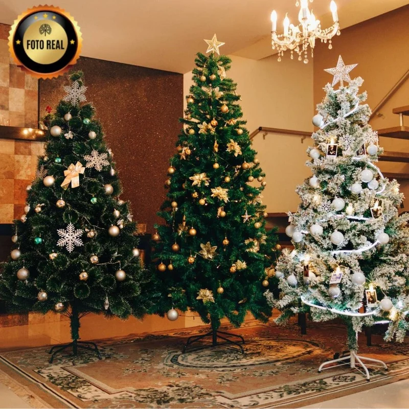 Árvore De Natal Pinheiro Canadense Luxo 3,00m 2500 Galhos Tradicional Verde Imperial Premium Grande Cheia LuvinCo - Imagem 9